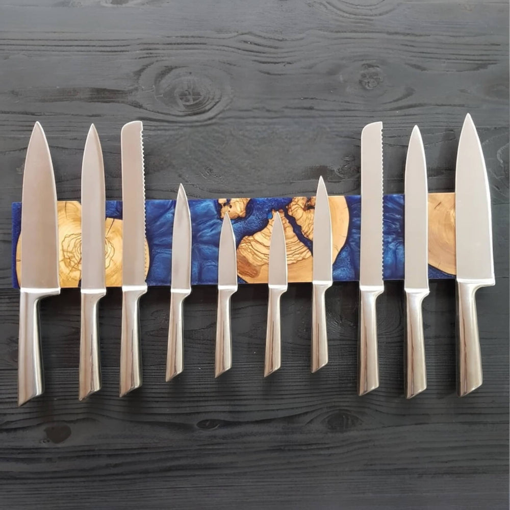 Resin and Olive Wood Magnetic Knife Holder
