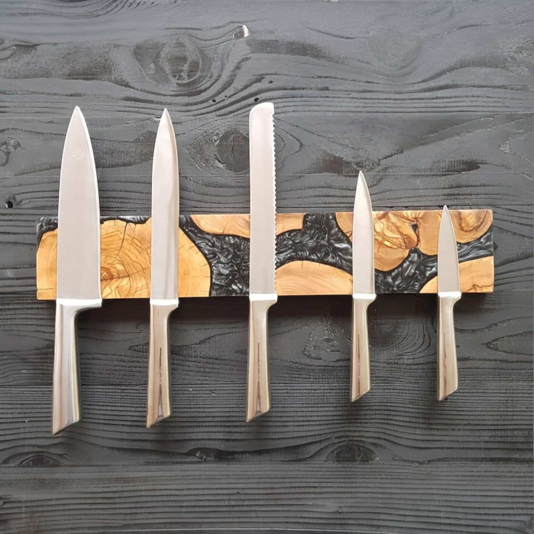 Resin and Olive Wood Magnetic Knife Holder