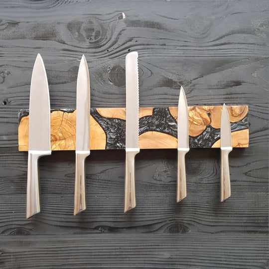 Resin and Olive Wood Magnetic Knife Holder