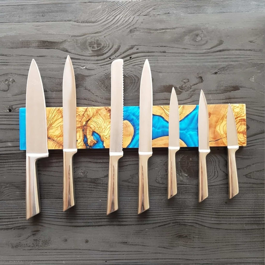 Resin and Olive Wood Magnetic Knife Holder
