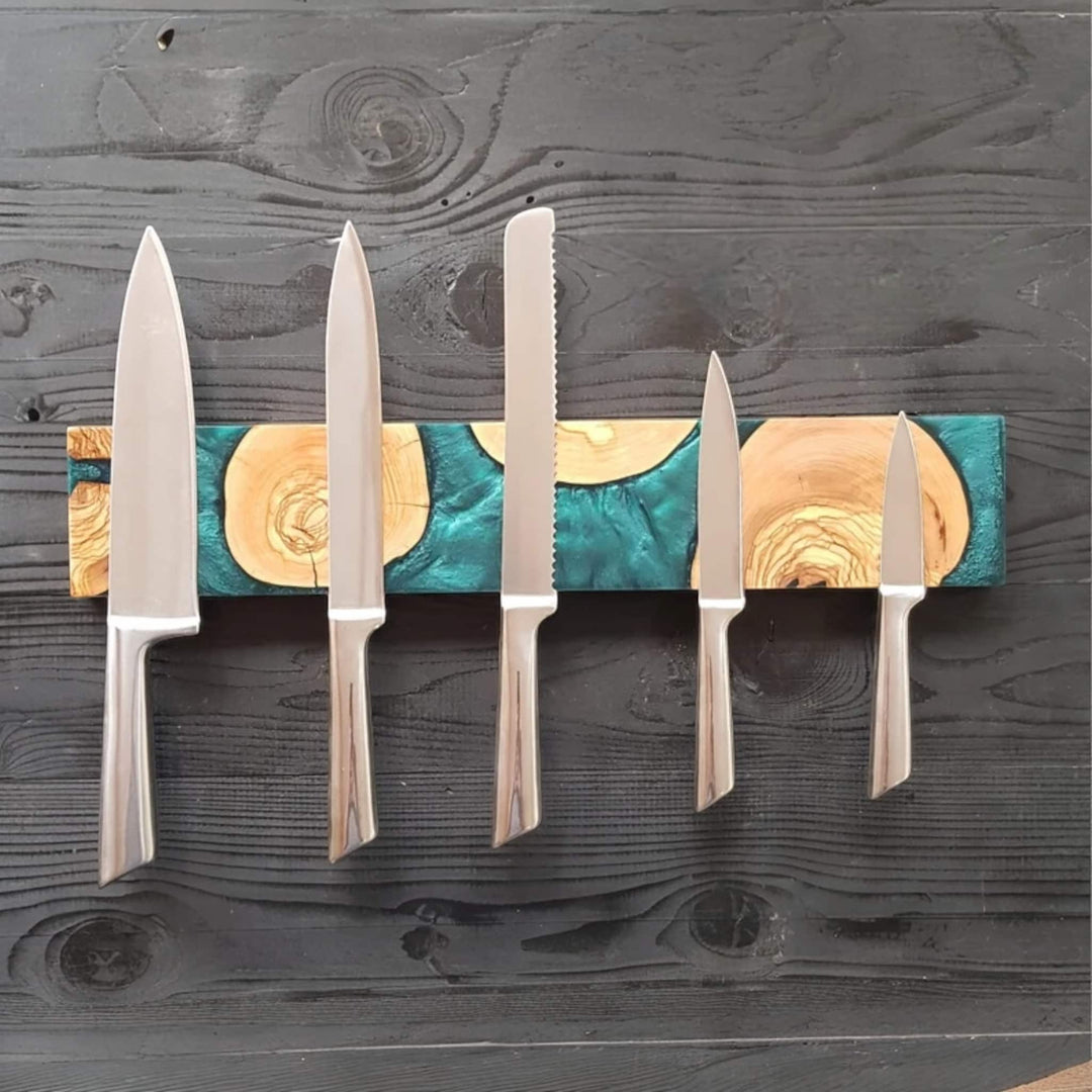 Resin and Olive Wood Magnetic Knife Holder