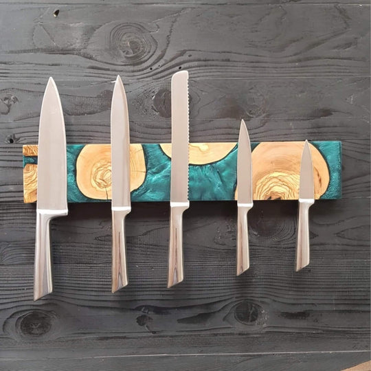 Resin and Olive Wood Magnetic Knife Holder