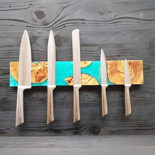 Resin and Olive Wood Magnetic Knife Holder
