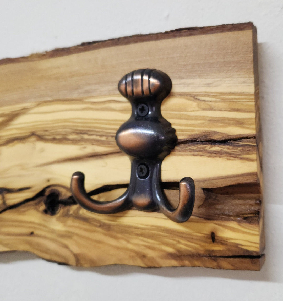 Rustic Olive wood Coat Rack