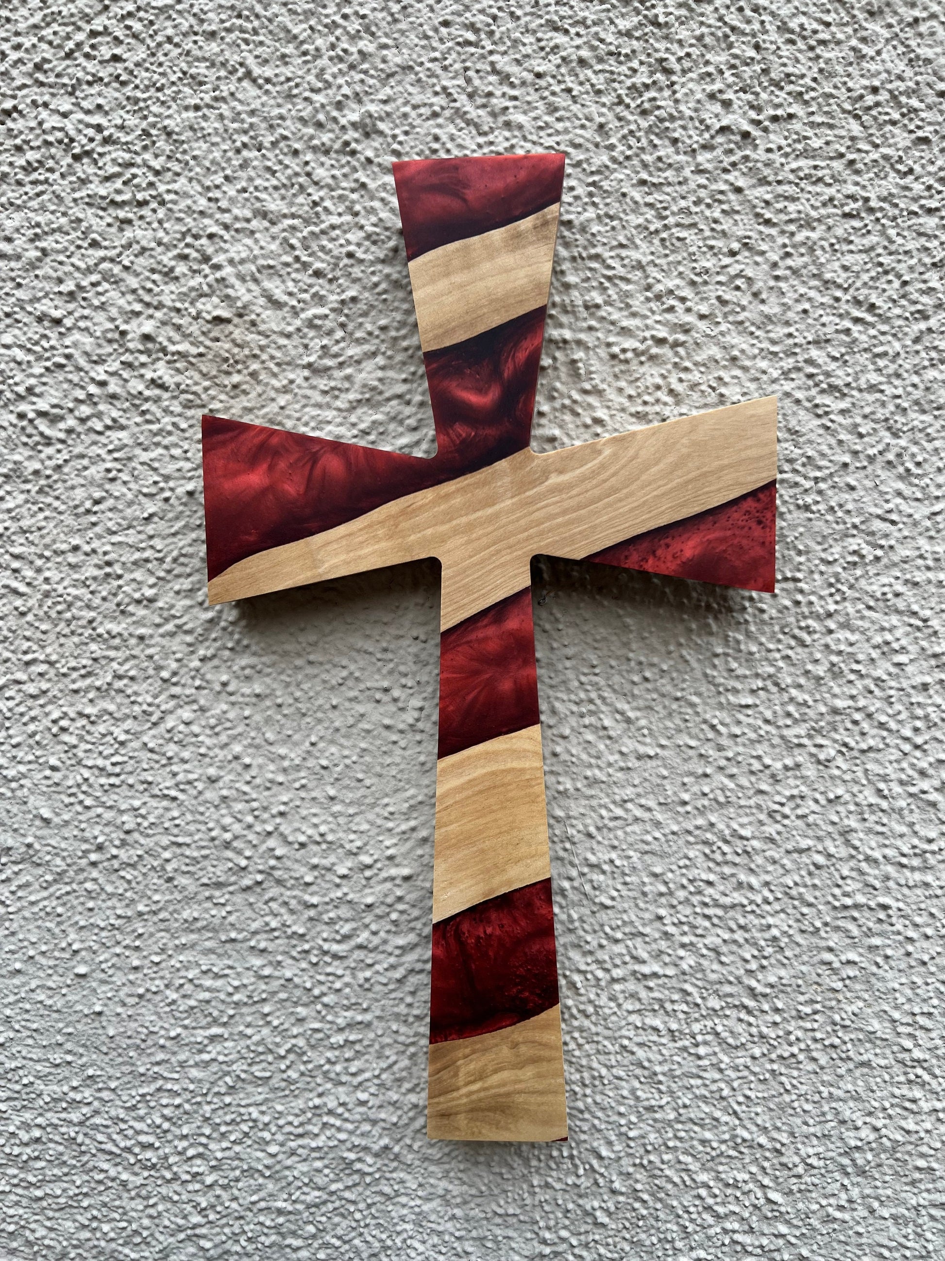 Copper resin and olive wooden cross